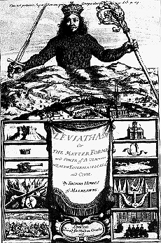 Portada del Leviatan de Thomas Hobbes